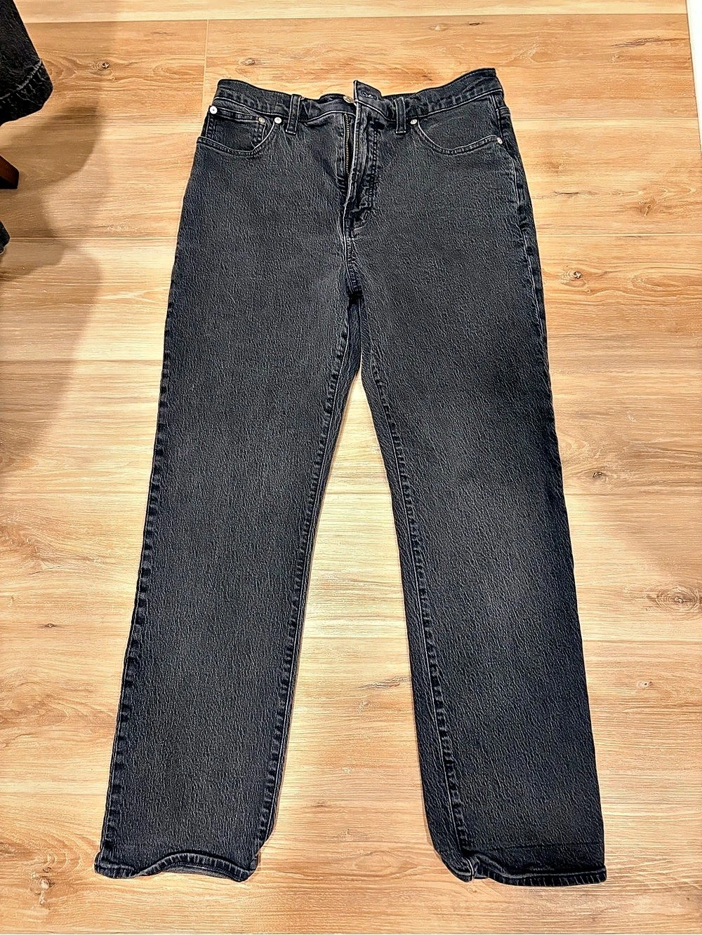 Madewell The '90s Straight Jean Jeans Black Waist 31